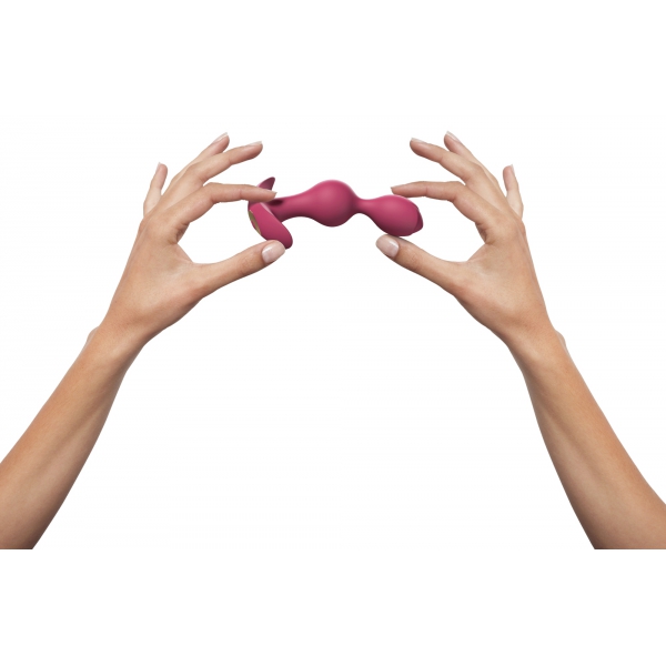 Plug vibrador Twinny Bud 10,5 x 3cm Rosa