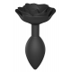 Jewel anal plug Open Roses L 9 x 3.8cm Black