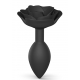 Jewel anal plug Open Roses L 9 x 3.8cm Black