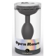 Open Rozen Juweel Anaalplug L 9 x 3.8cm Zwart