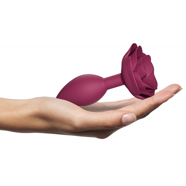 Jóia ficha anal Rosas Abertas M 8 x 3,3cm Rosa