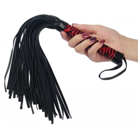 LoveToy Martinet WHIP ME BABY Noir-Rouge 38cm
