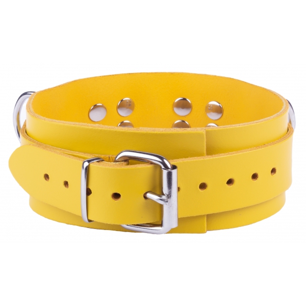 Collar de cuero ultra amarillo