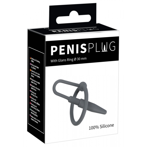 Silicone Penis Plug with Ring 5.5cm - Diameter 8mm