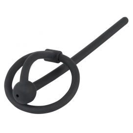 PENIS PLUG Ring Play 10.5cm doorboorde urethra plug - 6mm diameter