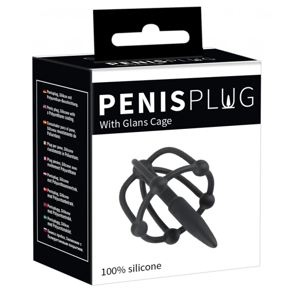Plug Penis Silikon Cage Glans 5cm - Durchmesser 8mm