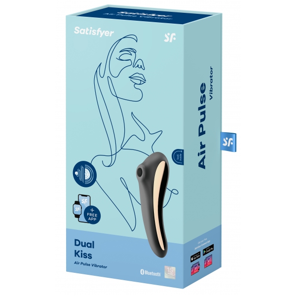 Estimulador Clitoral Duplo Kiss Satisfyer Preto