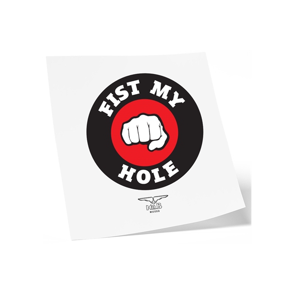 FIST MY HOLE Tatuaje efímero 10 x 10cm