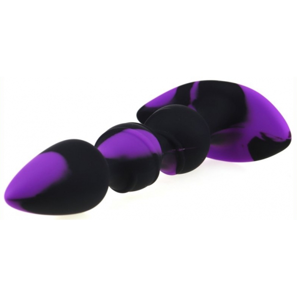 Plug silicone Three Pal 15 x 3.2cm Noir-Violet