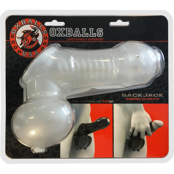 Oxballs SACKJACK Jack Off Sheath Clear Frost