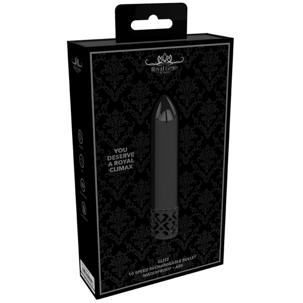 Mini Vibro Glitz 8,7cm Negro