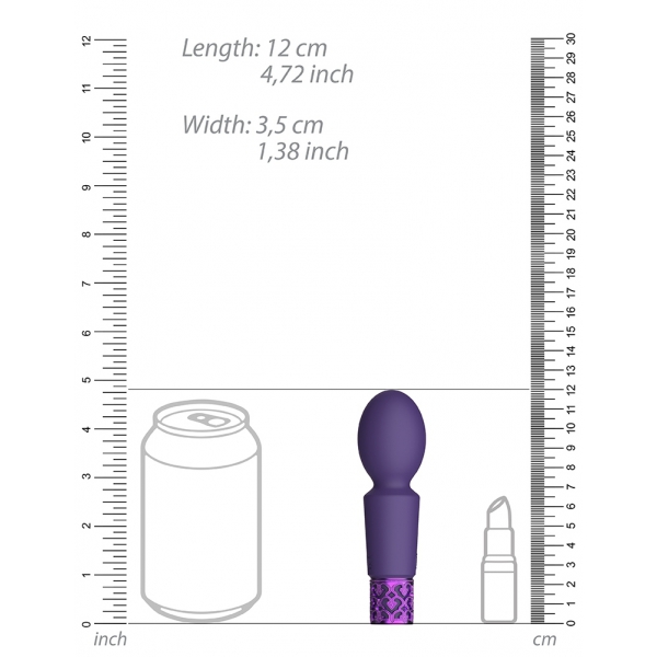 Mini varita Brillante 12cm Púrpura