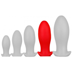 EggPlay Saurus Egg XL Plug de Silicone 16,5 x 7,3cm Vermelho
