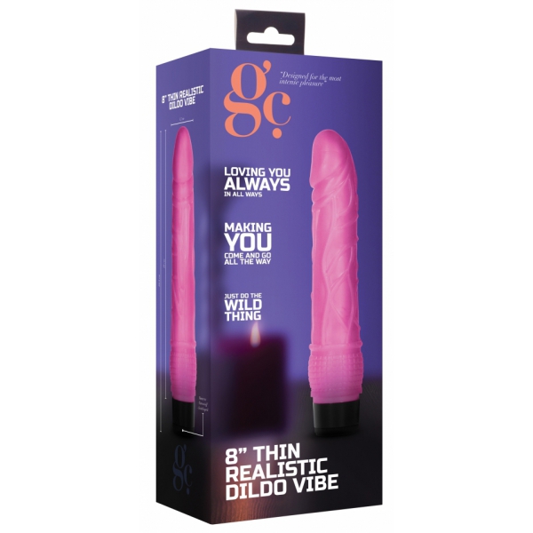 Consolador Vibe Thin Dildo 18 x 4.2cm Rosa