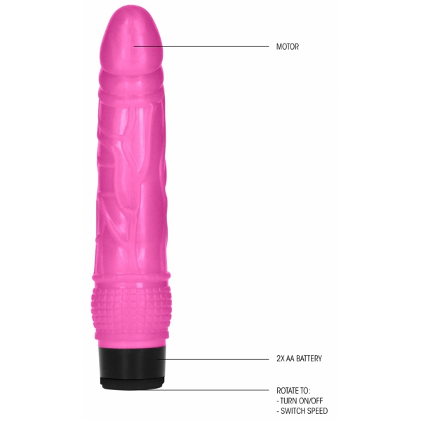 Consolador Vibe Thin Dildo 18 x 4.2cm Rosa