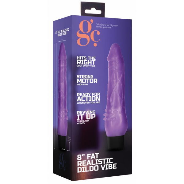 Vibrierender Dildo-Dildo Vibe Fat 17 x 5cm Violett