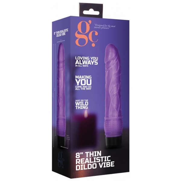 Consolador Vibrador Vibe Consolador fino 18 x 4,2cm Morado