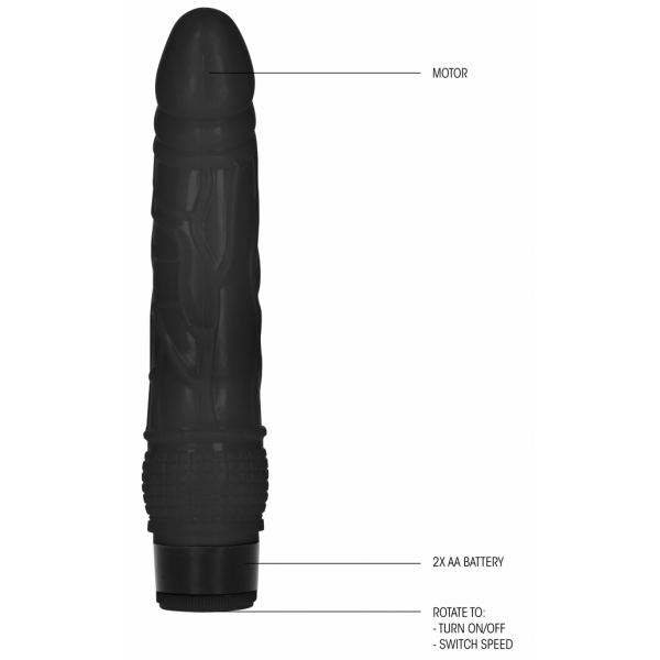 Dildo Vibe Thin 18 x 4.2cm Vibrierender Dildo Schwarz