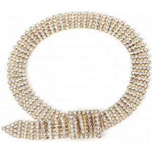 Joy Jewels Collar de oro de cristal ancho