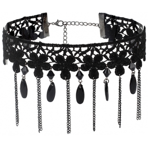 Joy Jewels Collar Línea de Encaje Negro