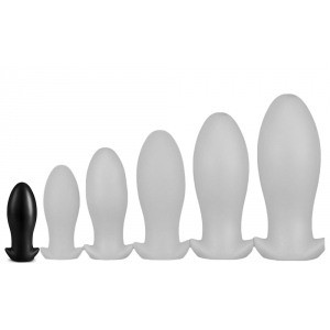 EggPlay Silicone plug Saurus Egg S 10 x 4.5 cm Black