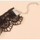 Triple Lace Necklace Black