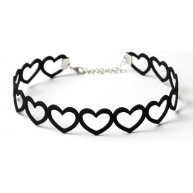 Joy Jewels Heart Line Necklace Black