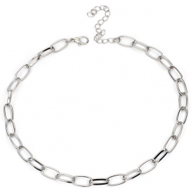 Hollow Ring Metal Necklace SILVER