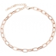 Hollow Ring Metal Necklace PINK