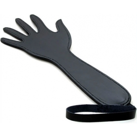 Correct Me Black Leather Emulational Hand Paddle