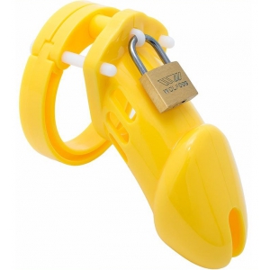 FUKR Gabbia di castità in silicone Bran 9 x 3 cm giallo