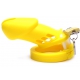 Silicone Chastity Cage Bran 9 x 3cm Yellow