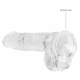 6" / 15 cm Realistic Dildo With Balls - Transparent