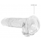 7" / 18 cm Realistic Dildo With Balls - Transparent