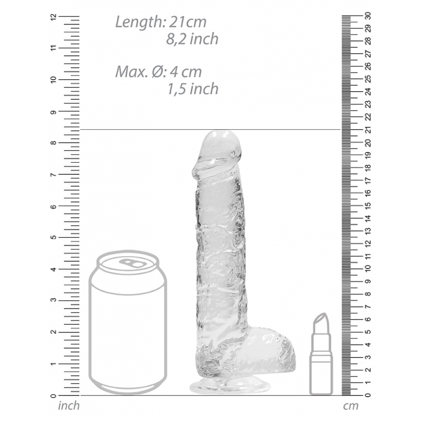 Dildo Kristalhelder 16 x 4cm Transparant