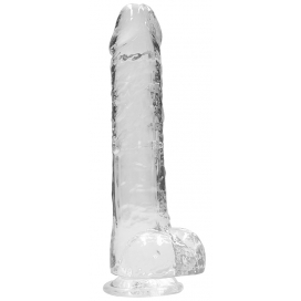 Real Rock Crystal Dildo Crystal Clear 19 x 4,5cm Transparente