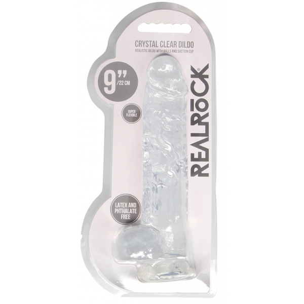 Dildo Crystal Clear 19 x 4,5cm Transparente