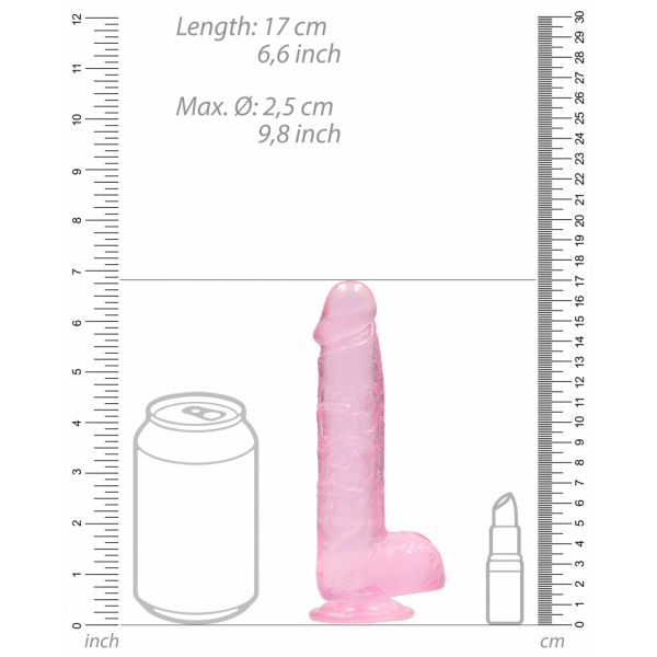 Dildo Transparente 12 x 3cm Rosa