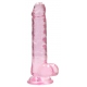 7" / 18 cm Realistic Dildo With Balls - Pink