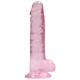 Kristalheldere Dildo 14 x 3.5cm Roze