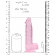 Kristalheldere Dildo 16 x 4cm Roze