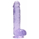 Dildo transparente 12 x 3cm roxo