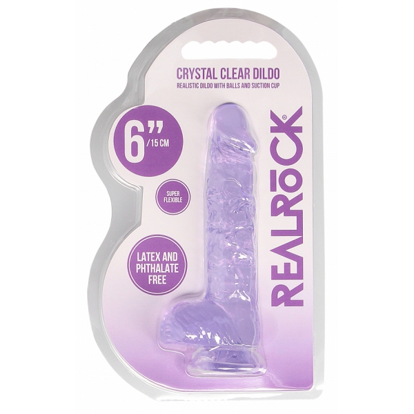 Dildo Crystal Clear 12 x 3cm Violett