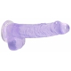 Dildo transparente 12 x 3cm roxo