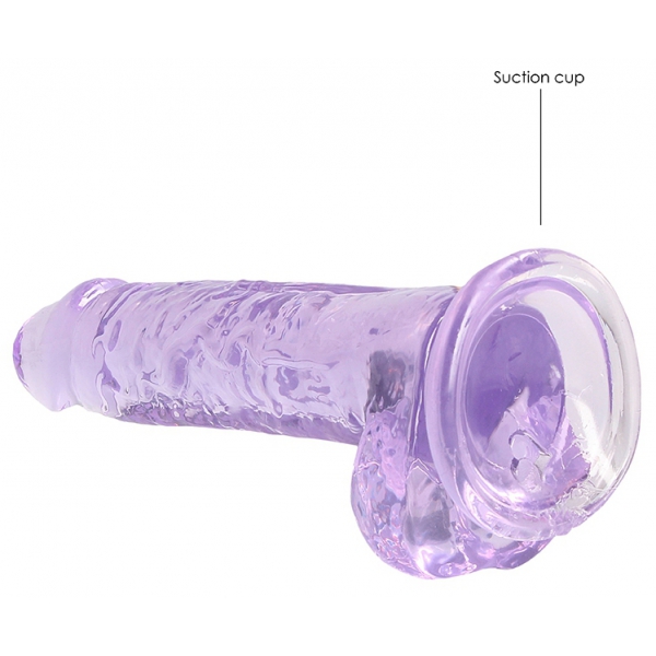 Crystal Clear Dildo 14 x 3.5cm Purple