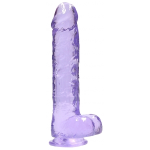 Real Rock Crystal Gode Crystal Clear 19 x 4.5cm Violet