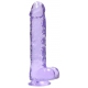 9" / 23 cm Realistic Dildo With Balls - Purple