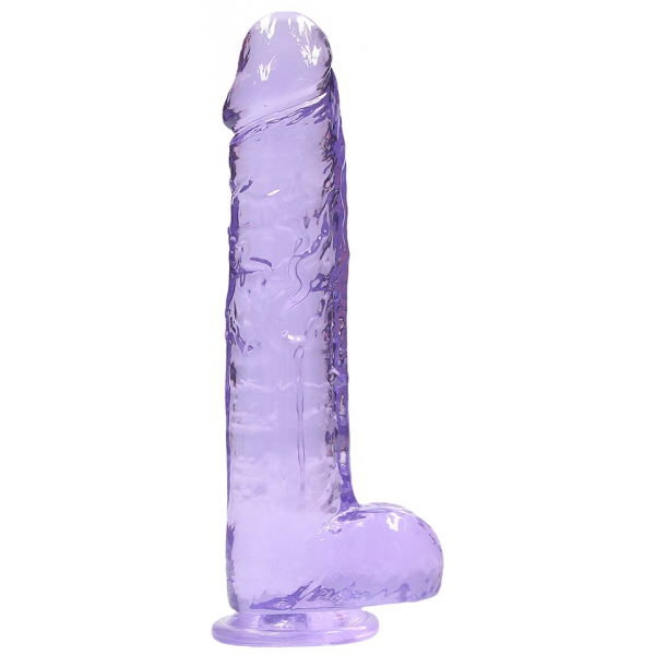 Dildo Crystal Clear 19 x 4.5cm Violett