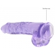 9" / 23 cm Realistic Dildo With Balls - Purple