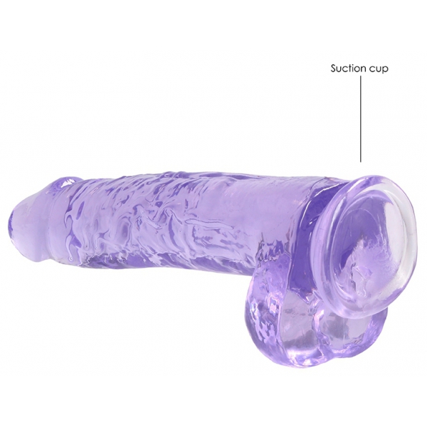 Dildo trasparente 19 x 4,5 cm viola